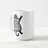 Mug Existing Takes So Much Energy Fat Cat Humor (Devant gauche)