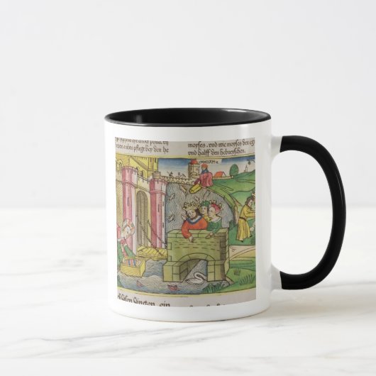 Mug Exode 2 1-6 Moïse étant flotté en bas du Nil et (Droite)