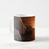 Mug Exoplanet Trappist-1f De Son Côté Nocturne Icy. (Devant gauche)