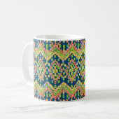 Mug Exotic Ethnic Motif Ikat en bleu (Devant gauche)