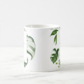 Mug Exotique Tropical Feuille Gold Cross Boy Baptême (Centre)