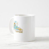 Mug Expensive Vibe – Cool Retro Earth Character Design (Devant gauche)