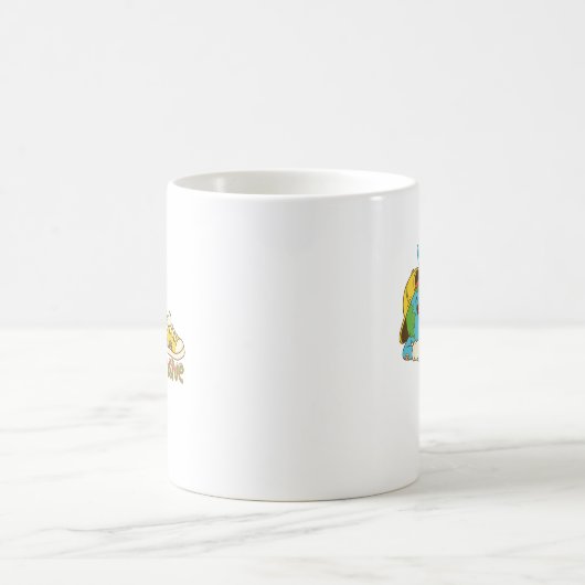 Mug Expensive Vibe – Cool Retro Earth Character Design (Centre)