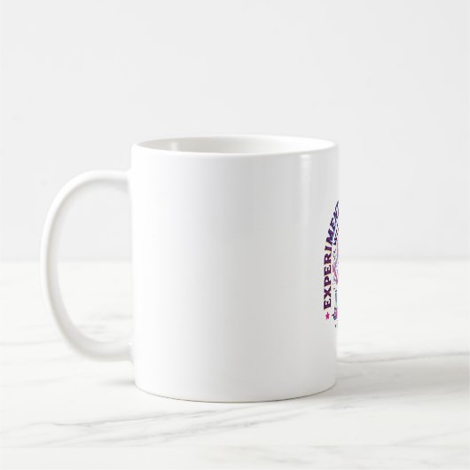 Mug Expérience de licorne avec publicité coupée d'étin (Gauche)