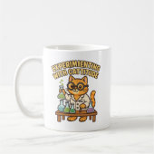 Mug Expérimentation avec Cattitude - T-shirt de chat d (Gauche)