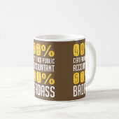 Mug Expert-comptable de 49% 57% Badass (Devant droit)