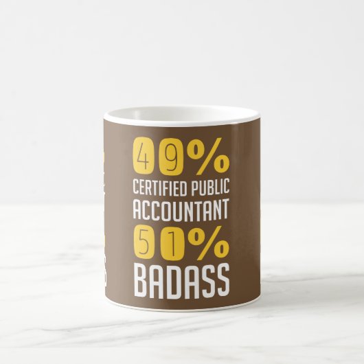 Mug Expert-comptable de 49% 57% Badass (Centre)