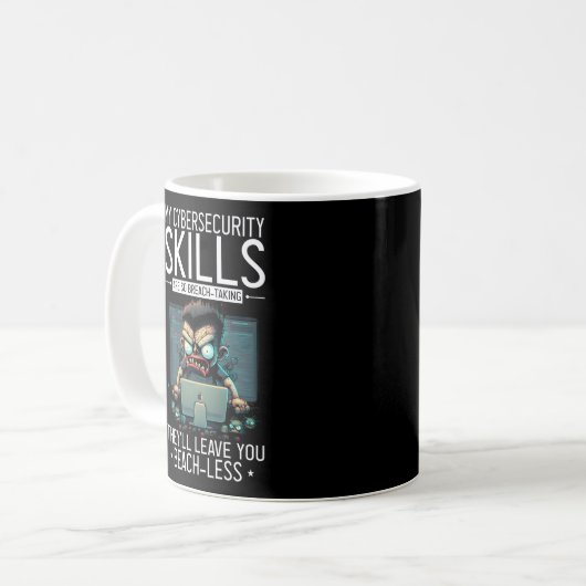 Mug Expert En Cybersécurité Pour Hacker Et Cyber W (Devant gauche)