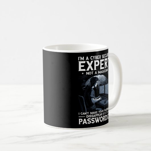 Mug Expert En Cybersécurité Pour Hacker Et Cyber W (Devant droit)