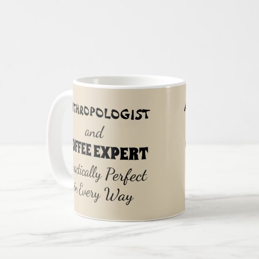 Mug Expert en matière d'anthropologue et de café (Devant gauche)