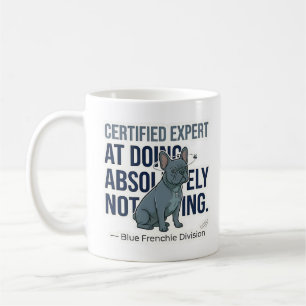 Mug Expert en rien de Bouledogue Français Bleu Drôle