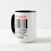 Mug Expired Your Teens  Personalized, 20th Birthday  (Devant gauche)