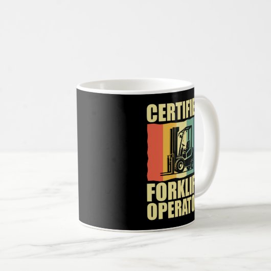 Mug Exploitant certifié de chariot élévateur (Devant droit)
