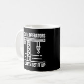 Mug Exploitant de grue drôle | Humour du chantier de c (Devant gauche)