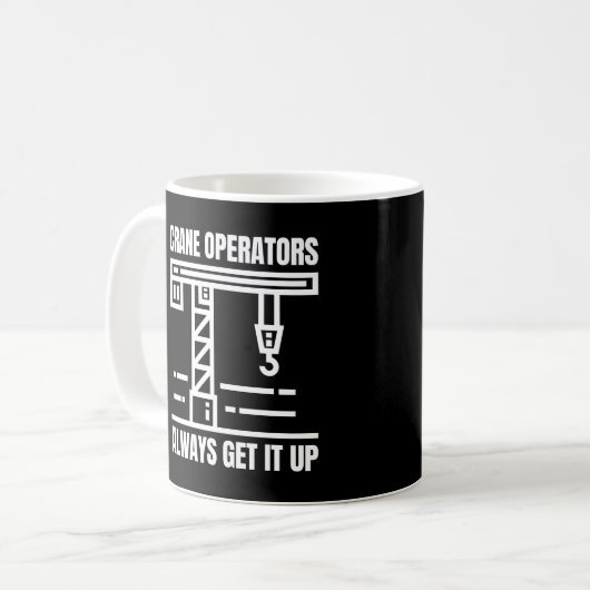 Mug Exploitant de grue drôle | Humour du chantier de c (Devant gauche)