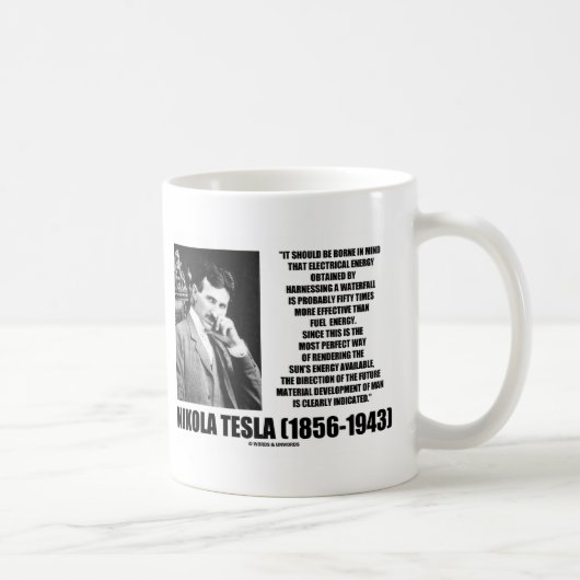 Mug Exploitation de la citation de Tesla de l'énergie (Droite)