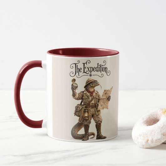 Mug Explorateur de Dragon de Komodo (Avec donut)