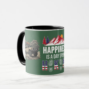 Mug Explorateur de piste d'aventure 4x4 Bonheur