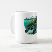 Mug 🌊 Explorateur des Océans Tortue de Mer (Devant gauche)