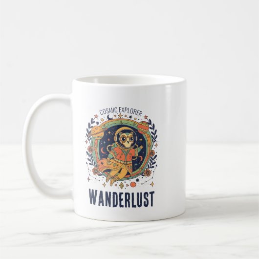 Mug Explorateur spatial astronaute chat cosmique Wande (Gauche)