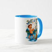 Mug Exploration de la nature : Pêche de garçon avec un (Devant droit)