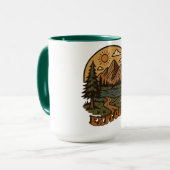 Mug Exploration de la nature vintage/rustique (Devant gauche)