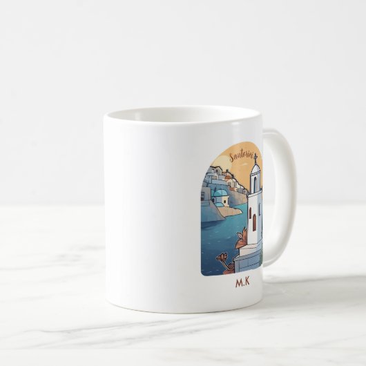 Mug Exploration de Santorin, Grèce (Devant droit)