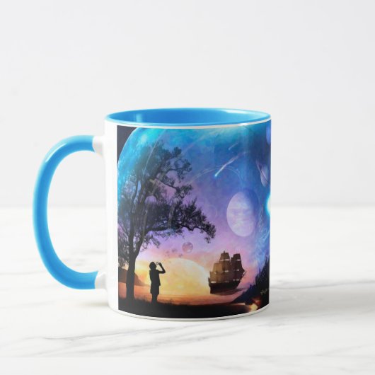 Mug Exploration spatiale Oeuvre d'art Voyager (Gauche)