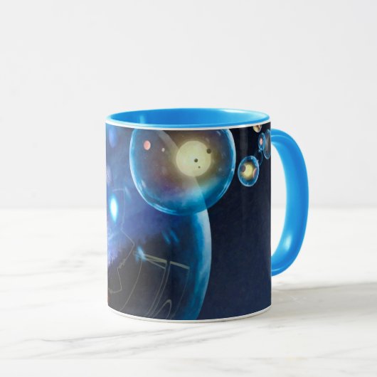 Mug Exploration spatiale Oeuvre d'art Voyager (Devant droit)