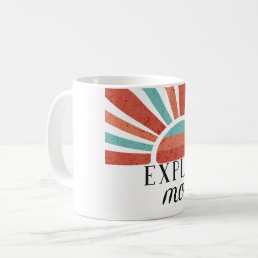 Mug Explore More -Gradient retro sunset  (Devant gauche)