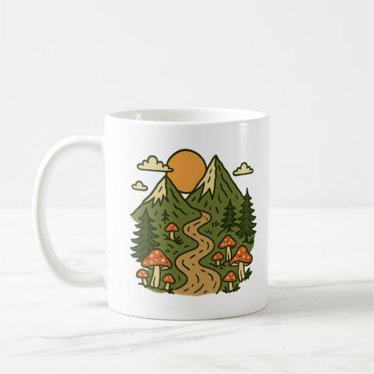 Mug Explore More Mountains | Mushroom Hiking Adventure (Gauche)