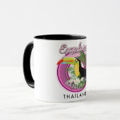 Mug explorer Bangkok indonésie logo de voyage (Devant gauche)