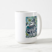 Mug Explorer bleu profond d'arrêt de la mer |Never (Devant droit)