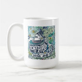 Mug Explorer bleu profond d'arrêt de la mer |Never (Gauche)