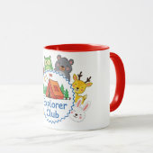 Mug Explorer Club Kids Camping Animal Art (Devant droit)