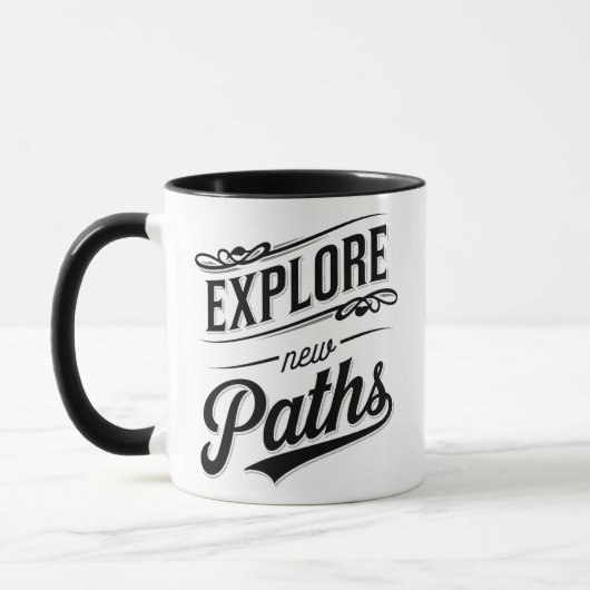 Mug Explorer de nouveaux chemins - Typographie d'avent (Gauche)