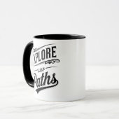 Mug Explorer de nouveaux chemins - Typographie d'avent (Devant gauche)