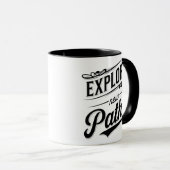 Mug Explorer de nouveaux chemins - Typographie d'avent (Devant droit)