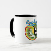 Mug Explorer le logo de voyage Placencia Belize (Devant gauche)