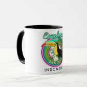 Mug explorer le logo voyage de Samosir indonesia (Devant gauche)