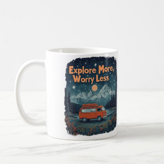 Mug Explorez davantage, inquiétez-vous moins (Gauche)