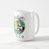 Mug Explorez le logo rétro de Troncones Mexique (Devant droit)