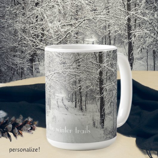 Mug Explorez les sentiers forestiers d'hiver