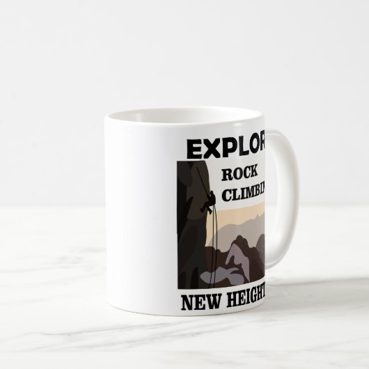 Mug Explorez New Heights Rock Escalade (Devant droit)