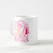 Mug Explorez Plus Camper Rose Van Mountain Nature Love (Devant gauche)