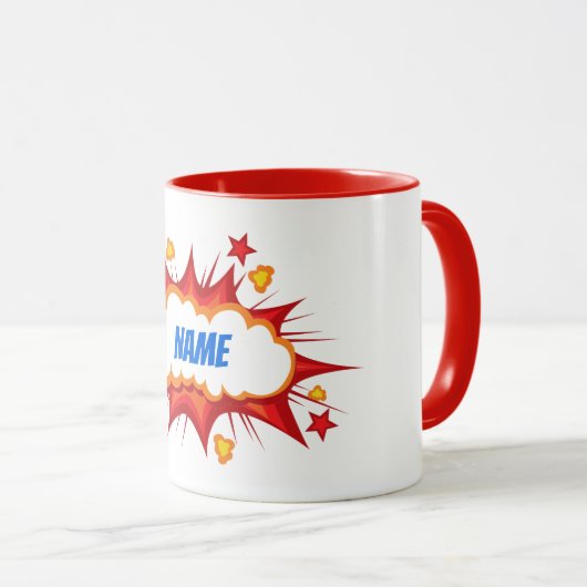 Mug Explosion comique personnalisée (Devant droit)