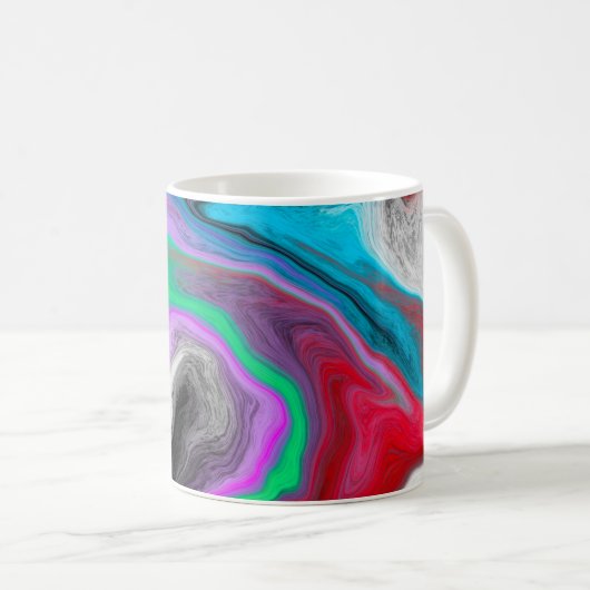 Mug Explosion d'art en marbre coloré (Devant droit)