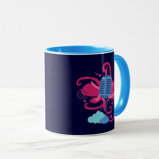 Mug Explosion d'art microphone (Devant droit)
