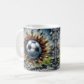 Mug Explosion de ballon de football (Devant gauche)