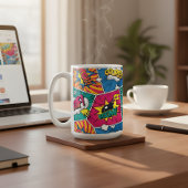 Mug Explosion de bande dessinée rétro - Vibrant Pop Ar